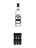 Beluga Allure Russischer Noble Vodka 0,7 Liter + Three Sixty black Vodka Glas 6 Stück (black)