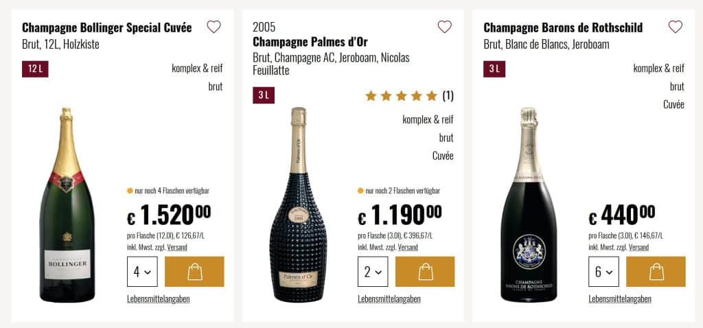 teurer champagner